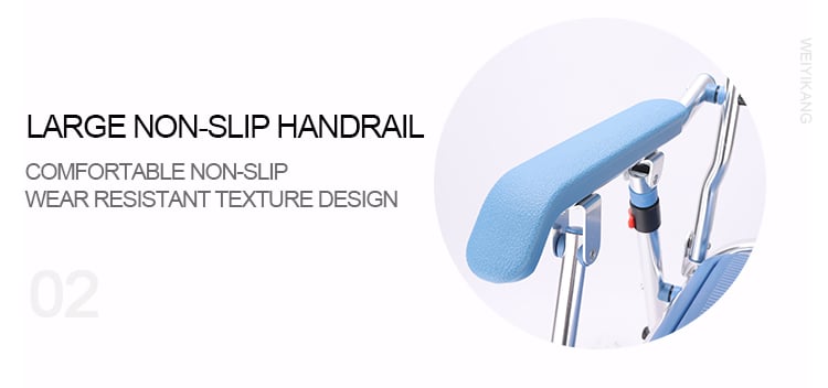 Commode Chair with 12-Inch Rear Wheels – KDB699B manufacture