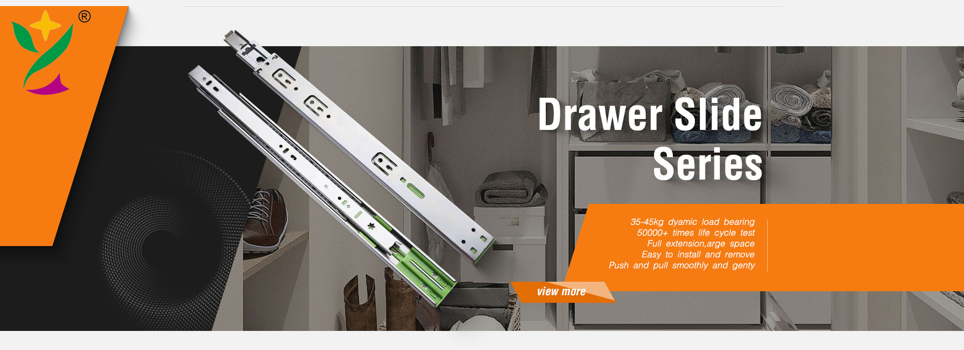 YUXING Full Extension Kitchen Telescopic Channel Slide Push Open Soft Close Telescopic Drawer Slide manufacture
