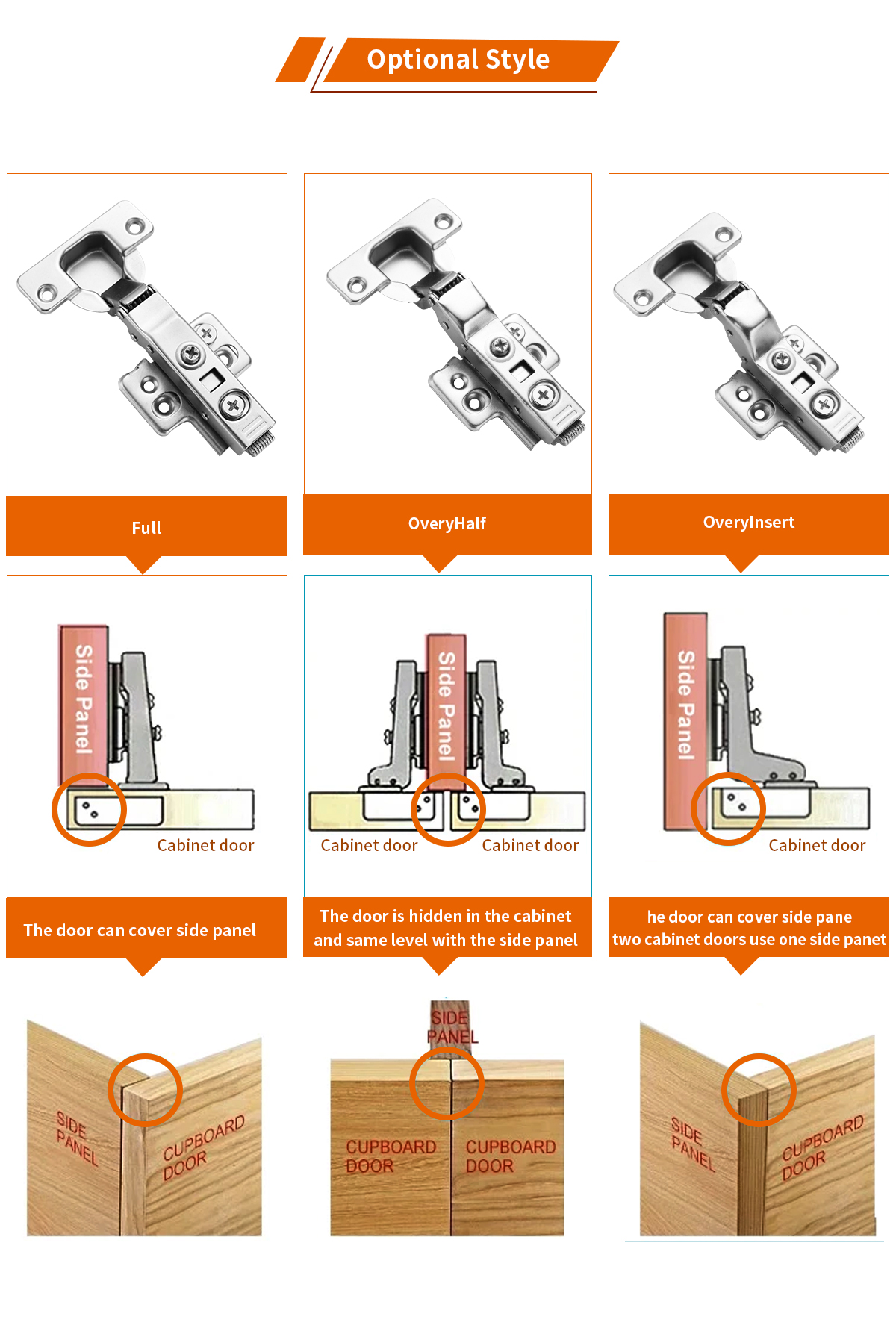 YUXING 3d Hydraulic Heavy Kitchen Adjustable Soft Close Clip on Door Cabinet Hinge Furniture Hinges details