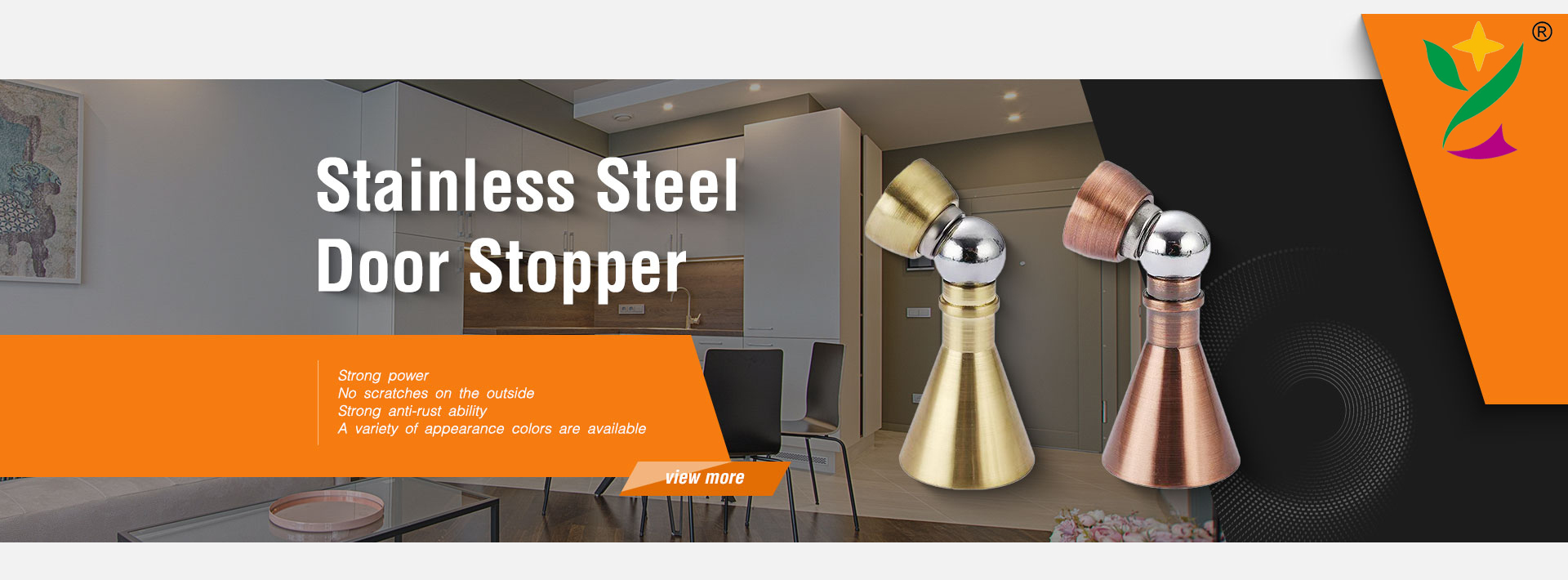 YUXING Stainless Steel Light Adjustable Magnetic Cabinet Door Draft Stopper factory