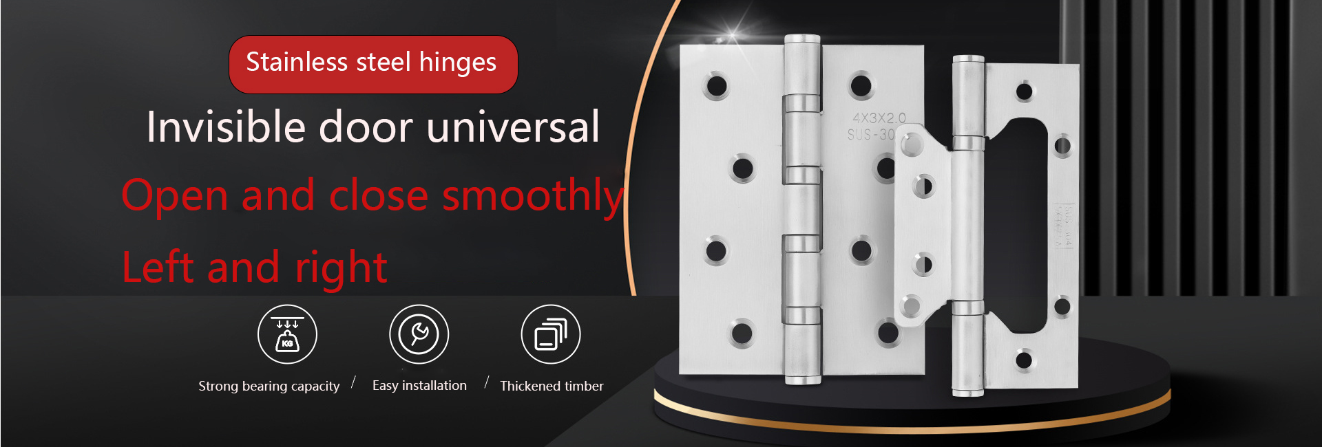 YUXING Furniture Hardware Spring Hinge Kitchen Concealed Stainless Steel Multifunctional Solf Closing Door Hinge factory