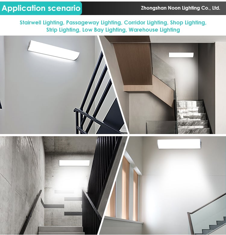 12W 18W 25W 40W 2FT 4FT 10V Dimmable LED Corner Stairwell Light Fixture Hallway Stairwell Lighting Linear Light details