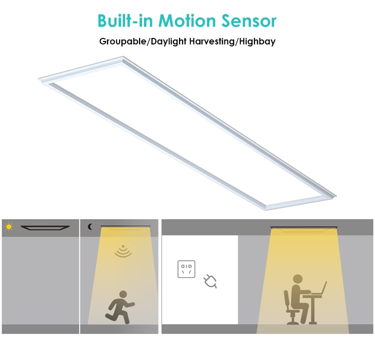 Noonlight Recessed Mounted 0-10v Dimmable Sensor 60x60 60x120 30x120 Frame Light Square Border Led Slim Flat Panel Light supplier