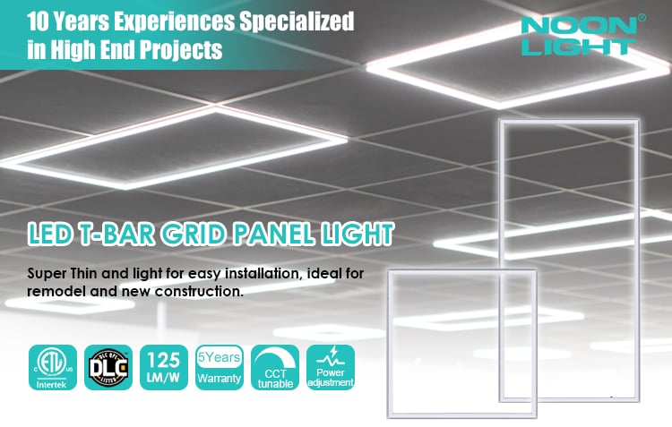 Noonlight Recessed Mounted 0-10v Dimmable Sensor 60x60 60x120 30x120 Frame Light Square Border Led Slim Flat Panel Light details