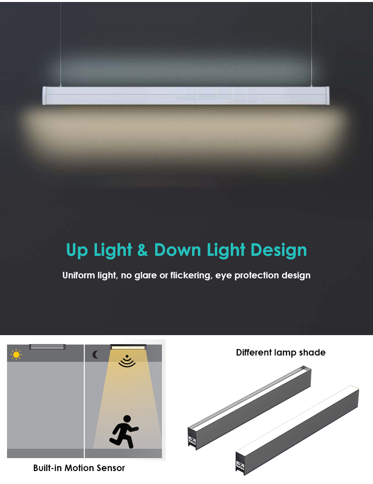 Surface Mounted Ceiling Light Linear Light Fixture Led Linear Lamp for Supermarket Shop factory
