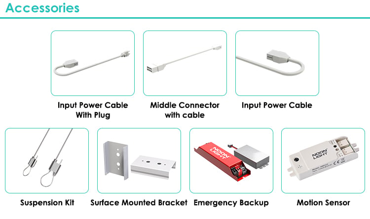 DLC ETL Certified Dimmable Led Wraparound Shop Light Ceiling Batten Light Fixtures details
