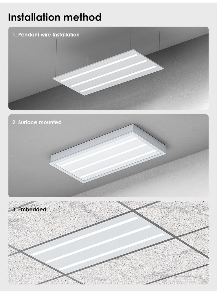 Chinese Factory Silm Commercial Dimmable Panel Lamp Surface Mounted Aluminum Square Led Troffer Light factory