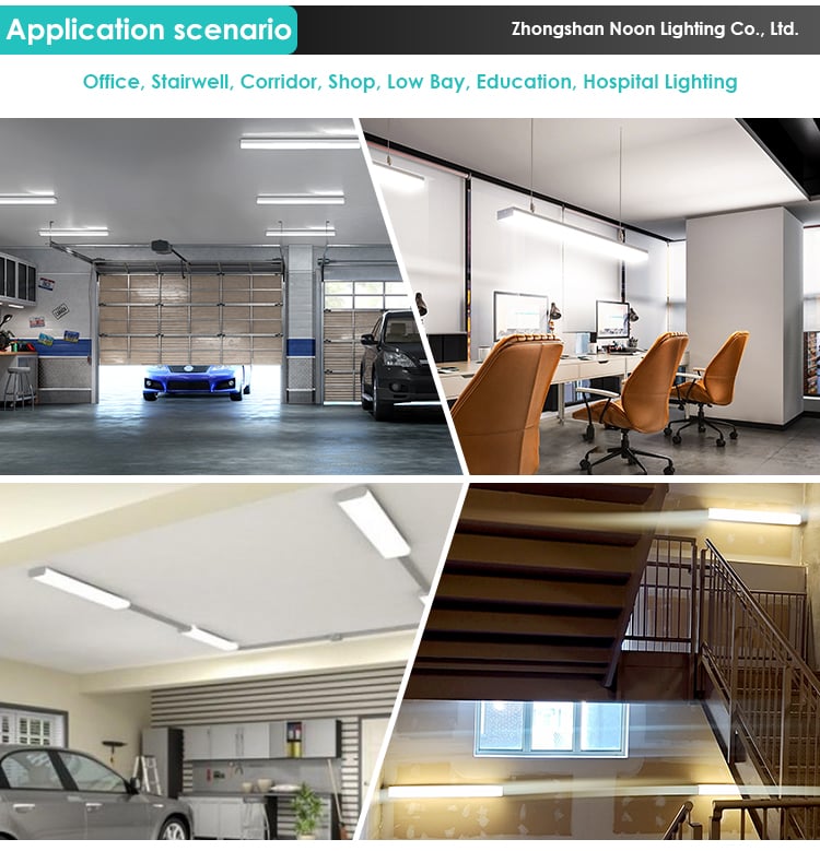 DLC ETL Certified Dimmable Led Wraparound Shop Light Ceiling Batten Light Fixtures supplier