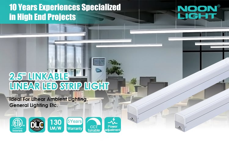 Intelligent Sensor 4ft 8ft Linkable Led Strip Hanging Tubes Lamp Aluminum Industrial Hanging Linear Batten Light factory