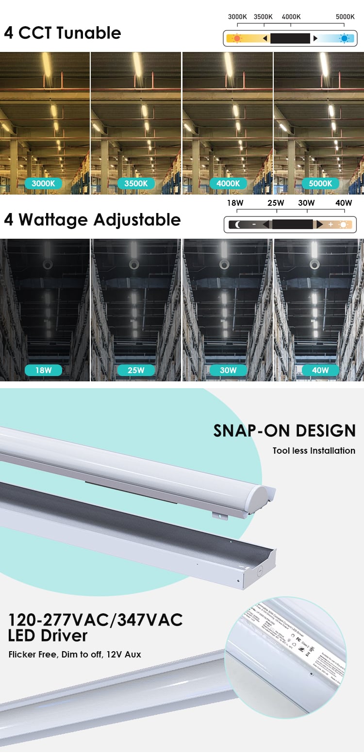Guangdong 4ft 8ft Dali Dimmable LED Lighting Fixtures Recessed Linear Light Retrofit Linear Fixture for Commercial Office factory