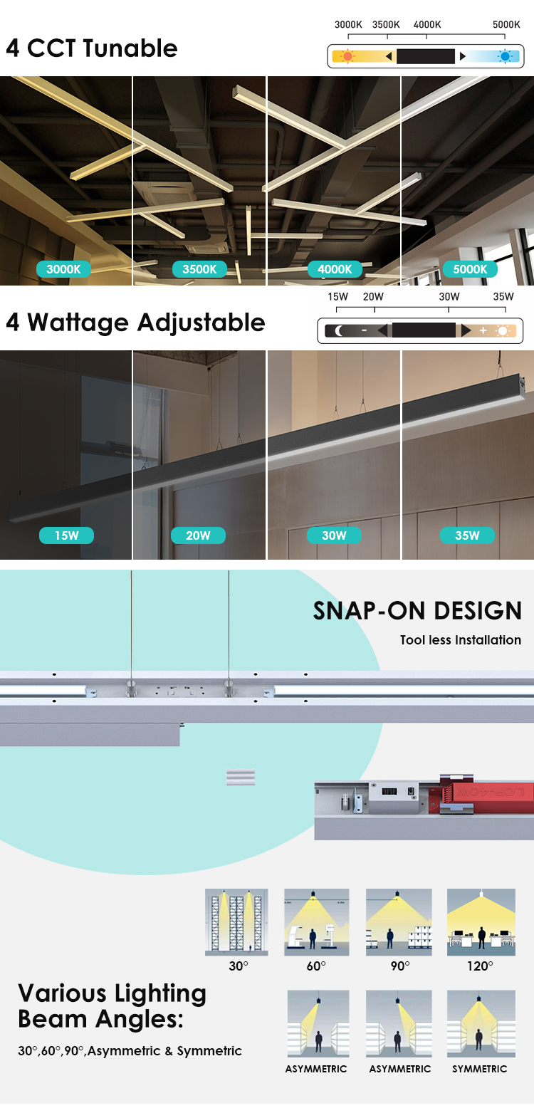 Surface Mounted Ceiling Light Linear Light Fixture Led Linear Lamp for Supermarket Shop details