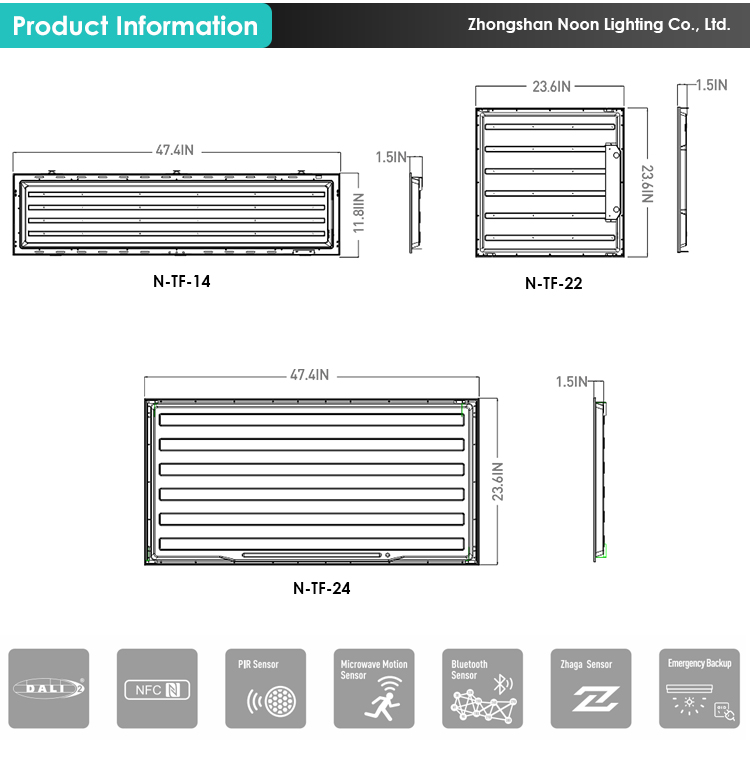 Hot Selling 2x2 1x4 2x4 LED Light Fixture 3000K 5000K CCT Selectable LED Flat Panel Lighting details