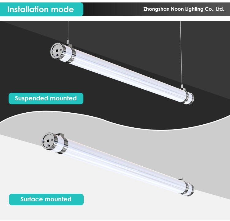 Custom High Quality Triproof Lamp Decorative Suspended Mounted Cct Selectable 2ft 3ft 4ft Tri-Proof Led Ceiling Light details
