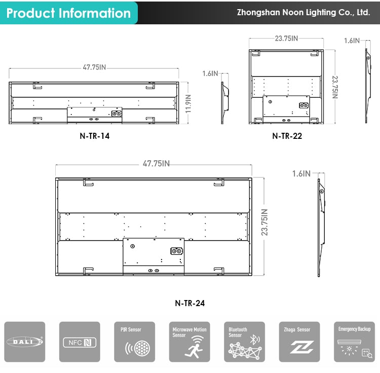 Ultra Thin Design Cct Adjustable Panel Lights Commercial Office Lighting Recessed Mounted Square Led Troffer Light details