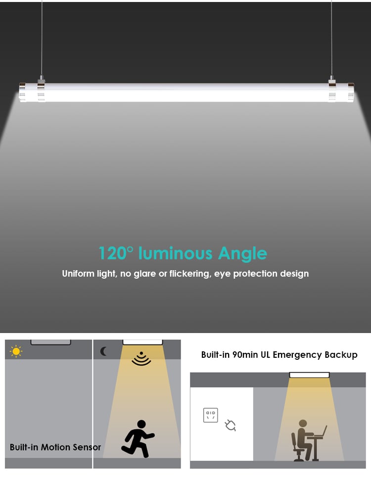 Custom High Quality Triproof Lamp Decorative Suspended Mounted Cct Selectable 2ft 3ft 4ft Tri-Proof Led Ceiling Light supplier
