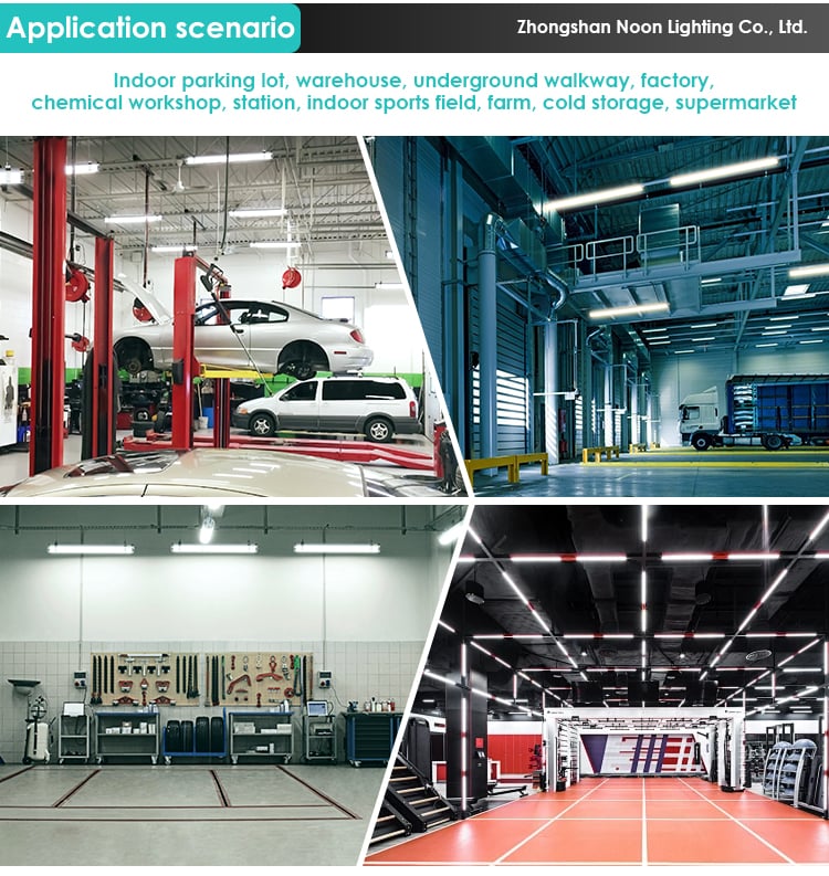 Hot Sale Commercial Integrated Led Tube Light Parking Lot Warehouse Lighting Power Adjustment Led Tri Proof Light factory