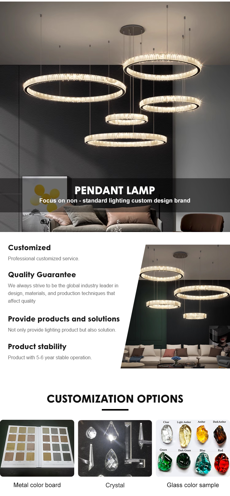 Living Room Morden Simple Atmosphere Creative Bedroom Ring New Restaurant Chandelier factory