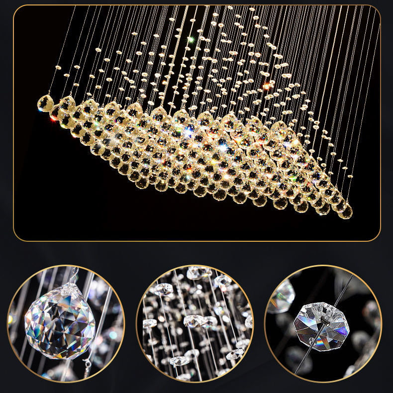 Gold Restaurant Decoration Hotel Wedding Ceiling Lamp Crystal Ball Pendant Light Crystal Chandelier supplier