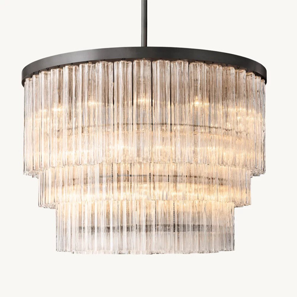 Fai una dichiarazione audace nel tuo soggiorno con un design di lampadario moderno.