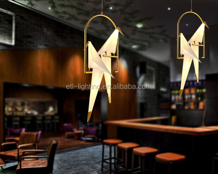 Modern Acrylic Bird Lampshade Pendant Chandelier Light Bird Fairy LED Pendant Lights For Restaurant details