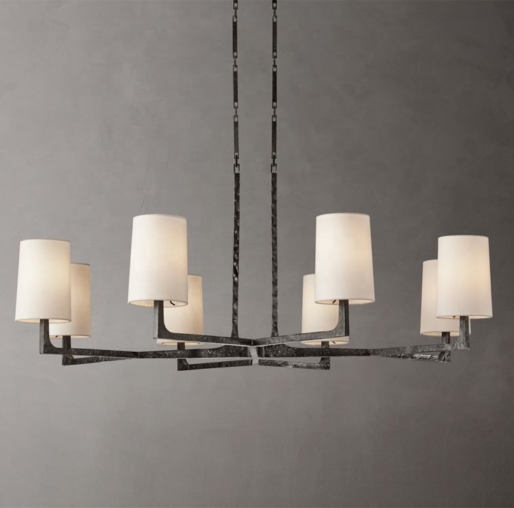 Vintage Hotel Villa Hanging Lamp Dining Pendant Lighting Candle Wagon Wheel Chandelier supplier