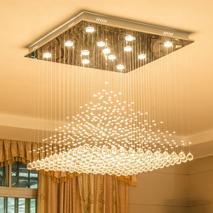 Gold Restaurant Decoration Hotel Wedding Ceiling Lamp Crystal Ball Pendant Light Crystal Chandelier supplier
