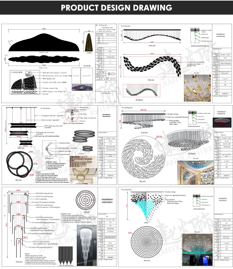 Professional Factory Decor Villa Business Center Modern Hotel Led Chandelier Light manufacture