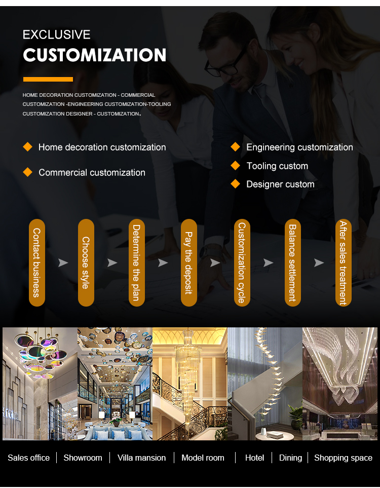 Professional Factory Decor Villa Business Center Modern Hotel Led Chandelier Light supplier