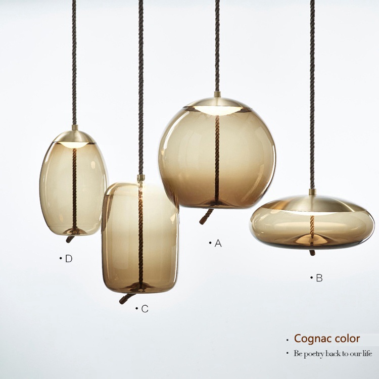 Stock Lamps Post Modern Suspension Lamp Decorative Indoor Led Glass Chandelier Pendant Lamp details