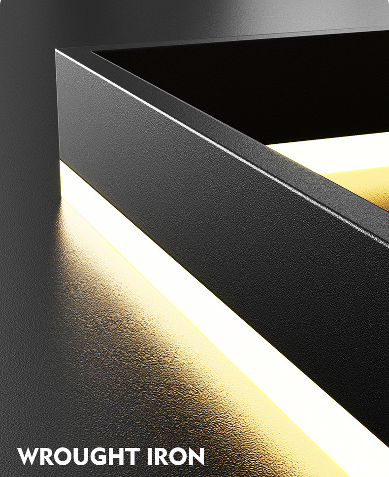 Ceiling Designer Suspended Curve Linear Acrylic Chandelier Modern Square LED Pendant Light factory