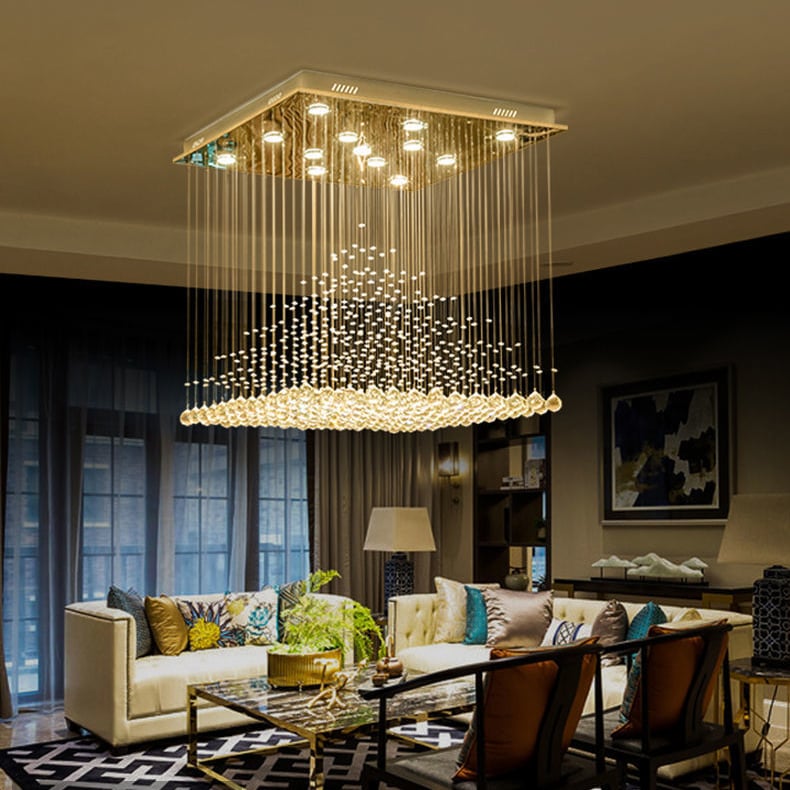Gold Restaurant Decoration Hotel Wedding Ceiling Lamp Crystal Ball Pendant Light Crystal Chandelier manufacture