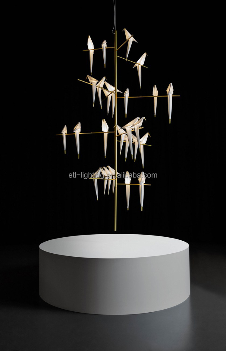 Modern Acrylic Bird Lampshade Pendant Chandelier Light Bird Fairy LED Pendant Lights For Restaurant details