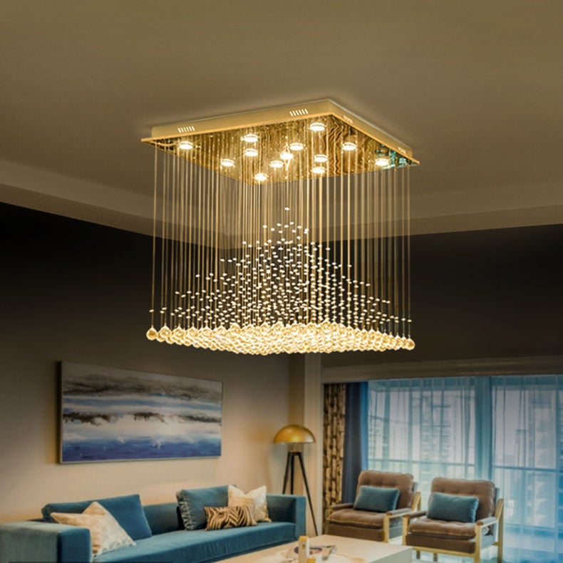 Gold Restaurant Decoration Hotel Wedding Ceiling Lamp Crystal Ball Pendant Light Crystal Chandelier details