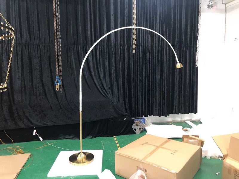 Simple Villa Decor Metal Fishing Standing Light Living Room Bedroom Bedside Study Room Antique Brass LED Floor Lamp supplier