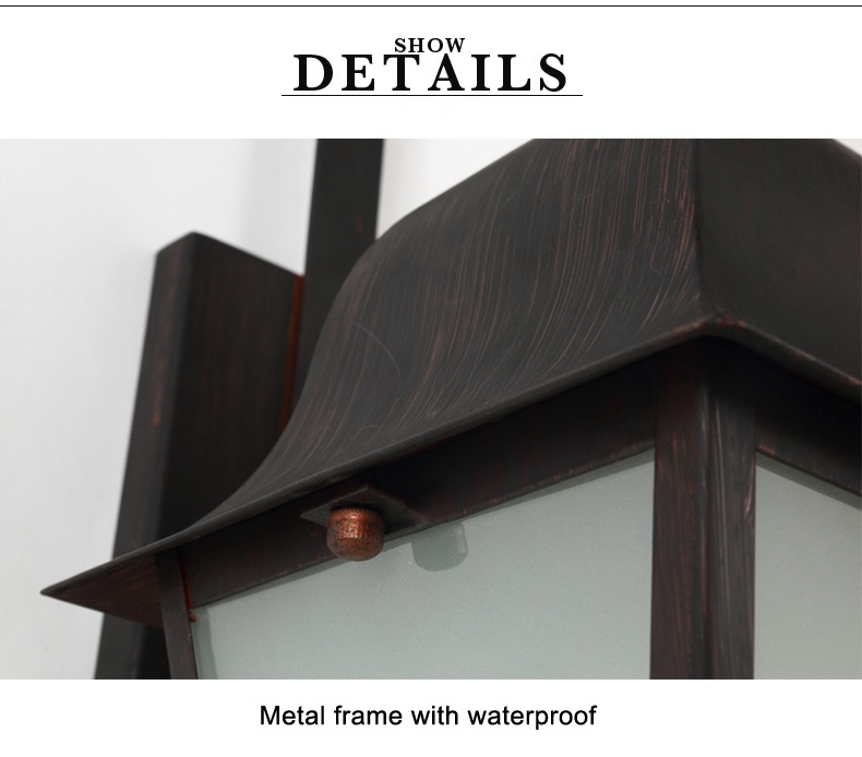 Hotel Villa Corridor LED Garden Wall Lamp Outdoor E27 Black Wall Sconce Light factory