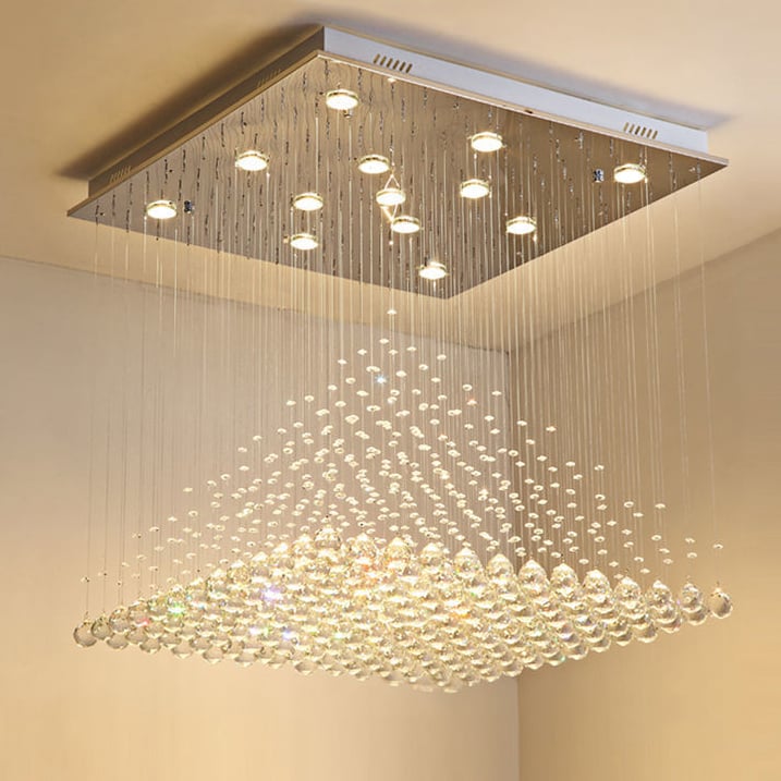 Gold Restaurant Decoration Hotel Wedding Ceiling Lamp Crystal Ball Pendant Light Crystal Chandelier supplier