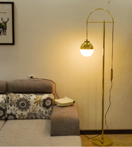 American style E26 black floor lamp fishing lamp standing For hotel ETL52027 supplier