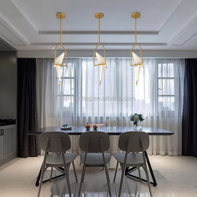 Modern Acrylic Bird Lampshade Pendant Chandelier Light Bird Fairy LED Pendant Lights For Restaurant supplier