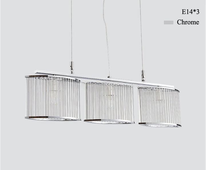 Modern Rectangular Gold Chrome Chandelier Glass LED Pendant Lights For Hotel Villa manufacture