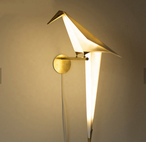 Fancy Metal Base Indoor Lighting Standing Floor Lamp With Bird Shade manufacture