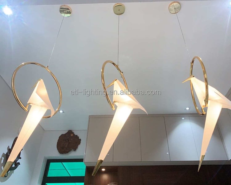 Modern Acrylic Bird Lampshade Pendant Chandelier Light Bird Fairy LED Pendant Lights For Restaurant supplier