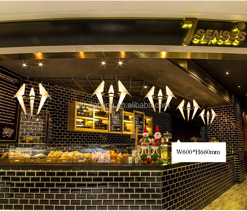 Modern Acrylic Bird Lampshade Pendant Chandelier Light Bird Fairy LED Pendant Lights For Restaurant details