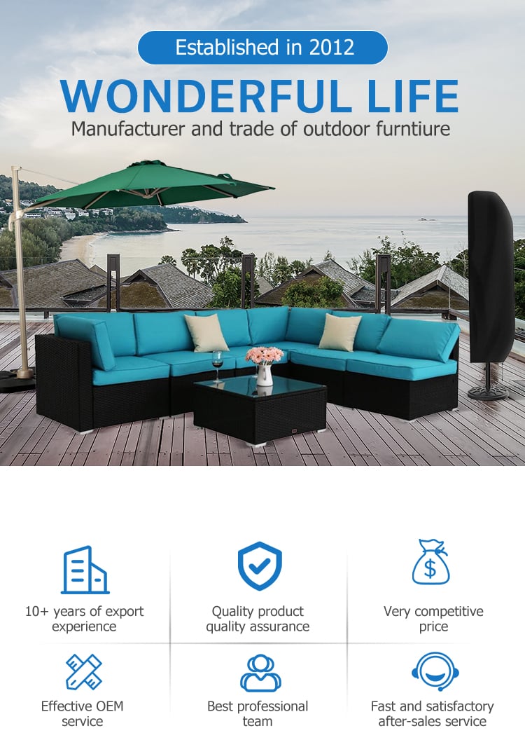 product sofa rattan furniture outdoor garden furniture rattan sofa set with built in fire pit table and storage-1