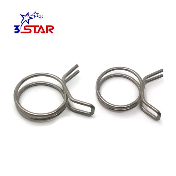 Versatile applications for double wire spring hose clamps