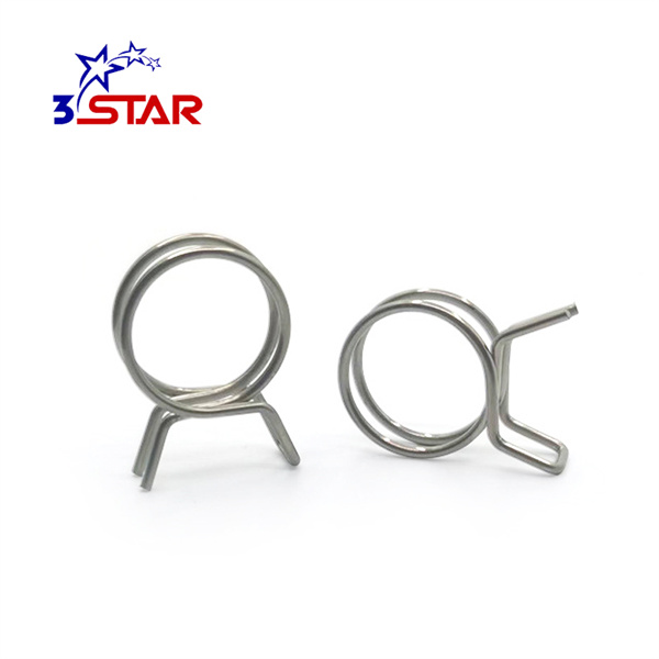 Easy installation and strong grip with double wire spring hose clamps