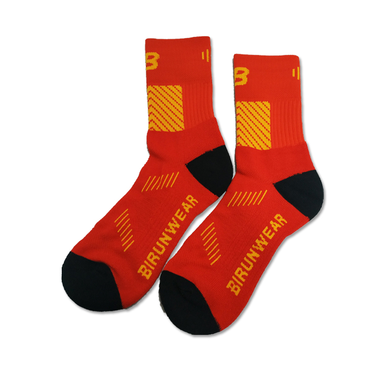 Custom Logo Design Men's Basketball Sports Socks Long Ribbed Cotton Spandex With High Crew Free Sample OEM Service details
