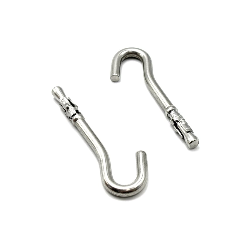 Hongsheng Stock Product Metal Wrought Carbon Steel Wire Forming Small J Shape Expansion Hooks manufacture