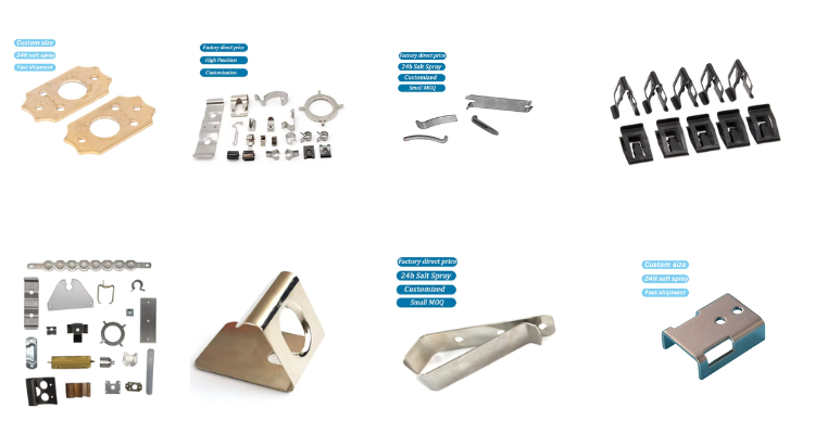 Hongsheng Sheet Metal Fabrication Plate Parts From Sheet Stamping Pressed Parts Spring Metal Clip manufacture