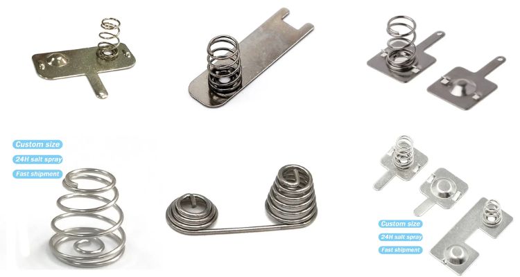Hongsheng Nickel Plated Compression Touch Screen Switch Aaa Aa Battery Contact Springs manufacture