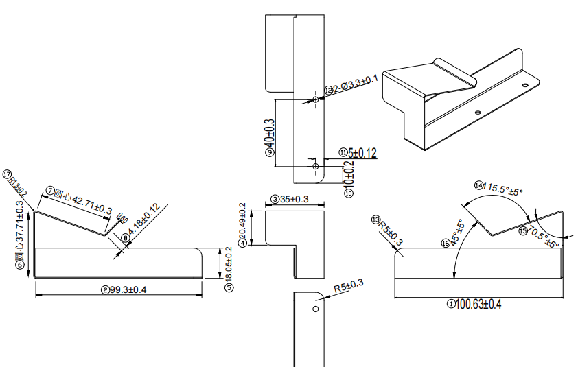 Hongsheng Sheet Metal Fabrication Plate Parts From Sheet Stamping Pressed Parts Spring Metal Clip details